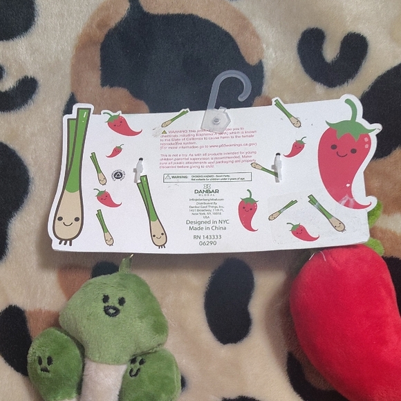 Charming Red and Green Plush Keychain Set - Picture 8 of 8